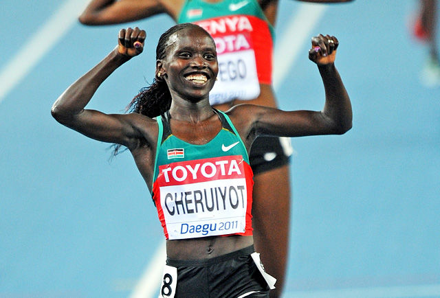 Kenyanske Vivian Cheruiyot var tilbake etter barnefødsel og sikra seg en ny VM-triumf på 10 000 m. (Arkivfoto: Mark Shearman)