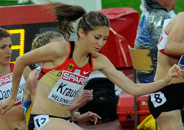 Gesa Felicitas Krause fikk til sist - etter at sølvjenta ble dopingtatt - bronsemedalje under EM i 2012 der dette bildet er tatt. Nå ble det bronse i konkurranse mot langt bedre løpere i VM. (Foto: Bjørn Johannessen)