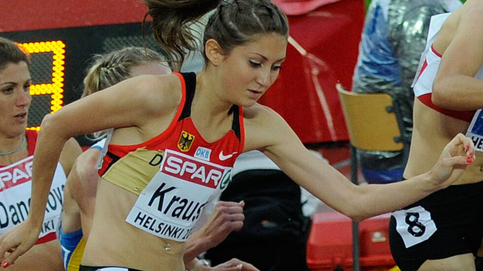 Gesa Felicitas Krause fikk til sist - etter at sølvjenta ble dopingtatt - bronsemedalje under EM i 2012 der dette bildet er tatt. Nå ble det bronse i konkurranse mot langt bedre løpere i VM. (Foto: Bjørn Johannessen) 