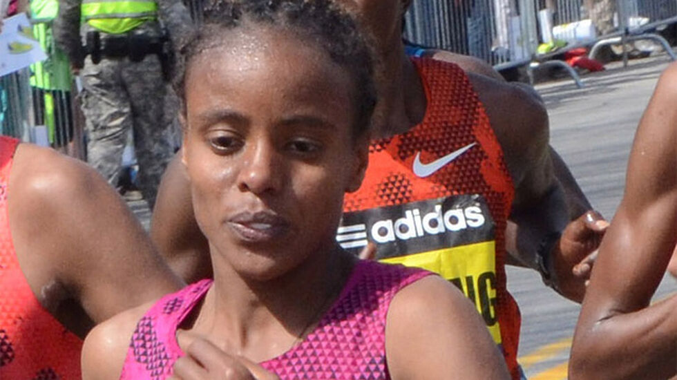 Mare Dibaba var den første etiopiske kvinna som har vunnet gull på maraton i VM. (Foto: Wikipedia)
