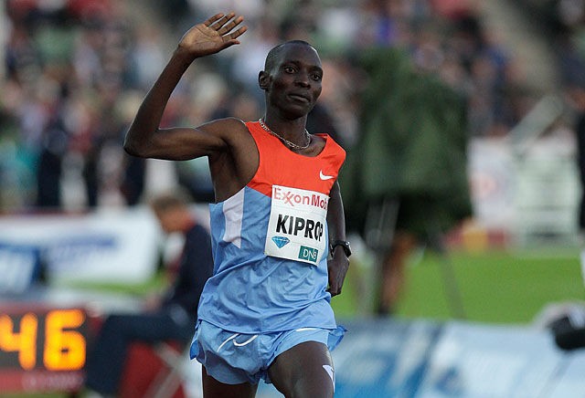 Trass i langt fra perfekt taktisk løping vant Asbel Kiprop 1500 meteren i VM. (Arkivfoto: Per Inge Østmoen)