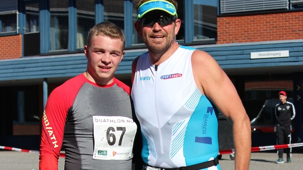 Vinner og nr 2 kort - far og sønn Wiik