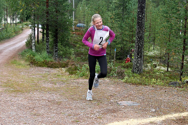Hanna Hagevik Bakke i innspurten i Grensetrimmen sist lørdag. 