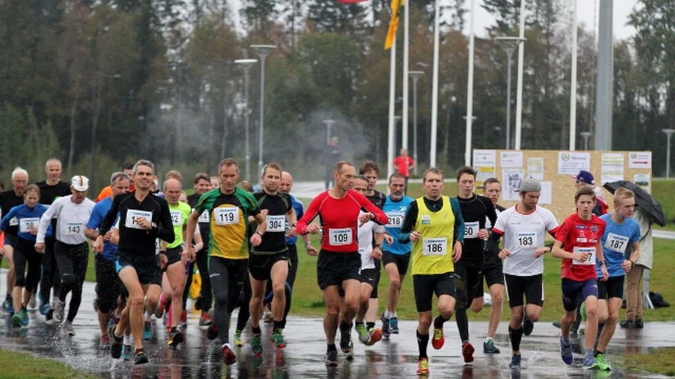 Startfeltet i UKI-karusellens 4. løp (foto: Olav Engen).