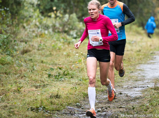 Anne Nevin under fjorårets rekordløp i Ranheim til topps. (Foto: Ole-Petter Holmvassdal) 