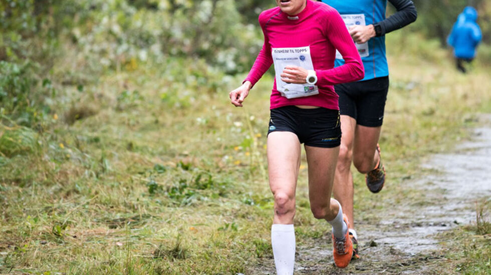 Anne Nevin under fjorårets rekordløp i Ranheim til topps. (Foto: Ole-Petter Holmvassdal) 