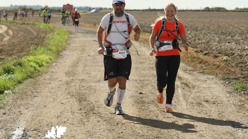 Geir og Anine frykhol i 80 km samløp i Brussel (arrangørfoto).