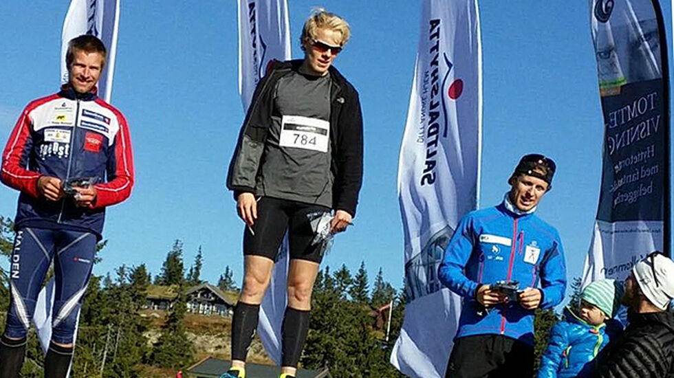 De tre raskeste på beina i Martins monsterbakke (fra v.): Emil Wingstedt, Henrik Nøkleby og Petter Soleng Skinstad (Foto: Team Sport 1 Skinstad)
