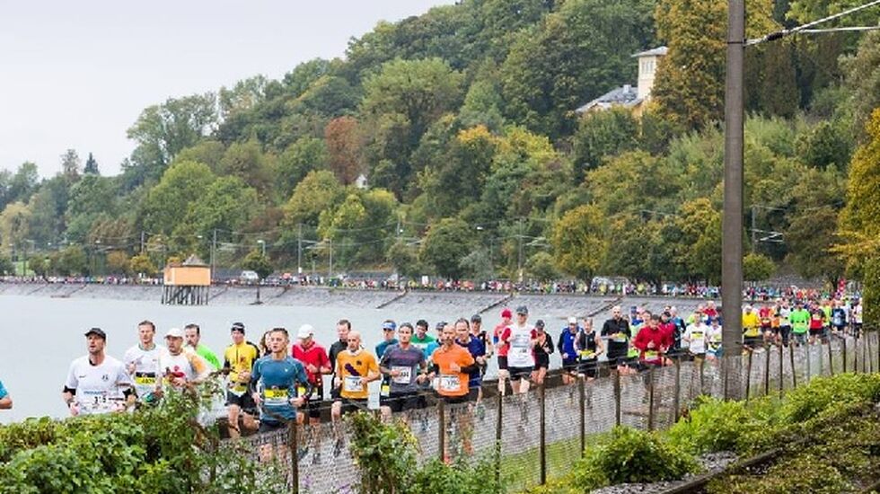 Fra årets 3-länder Marathon og løypa langs Bodensee (Arrangørfoto),