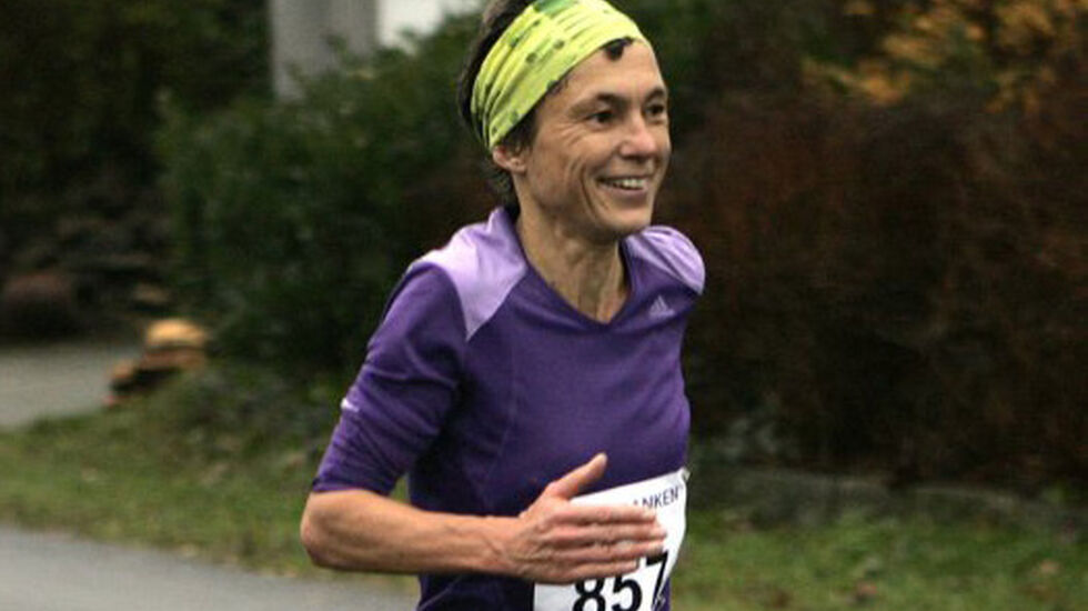 Inger Saanum vinner Hålandsheia i 2014. Foto: Egil Lehne
