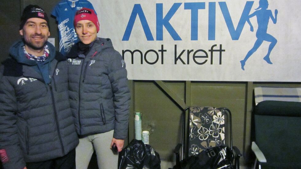 Løpevennene Geir og Marit.... arrangerte og deltok selv (arrangørfoto).