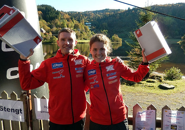 Glade vinnarar: Bjarte Vik og Kristin Löfgren