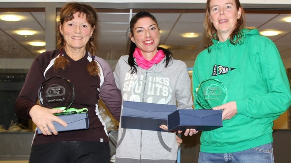 Kvinnepallen på 12 timers med Wenche Dørum, Cristina Gonzalez Garcia og Helen James (foto:Olav Engen)