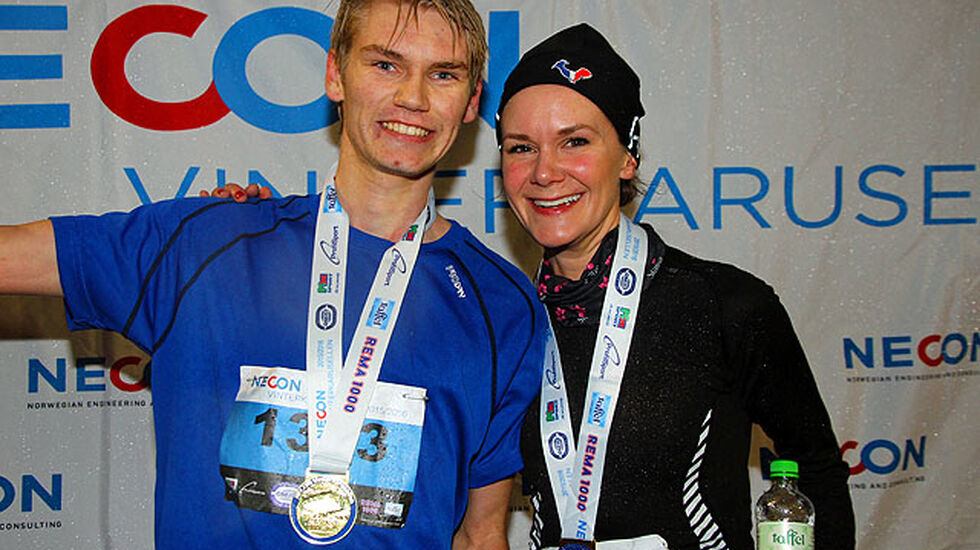 Olav Endre Østervold og Christine Revheim-Hansen var de raskeste i 5-km-løypen.