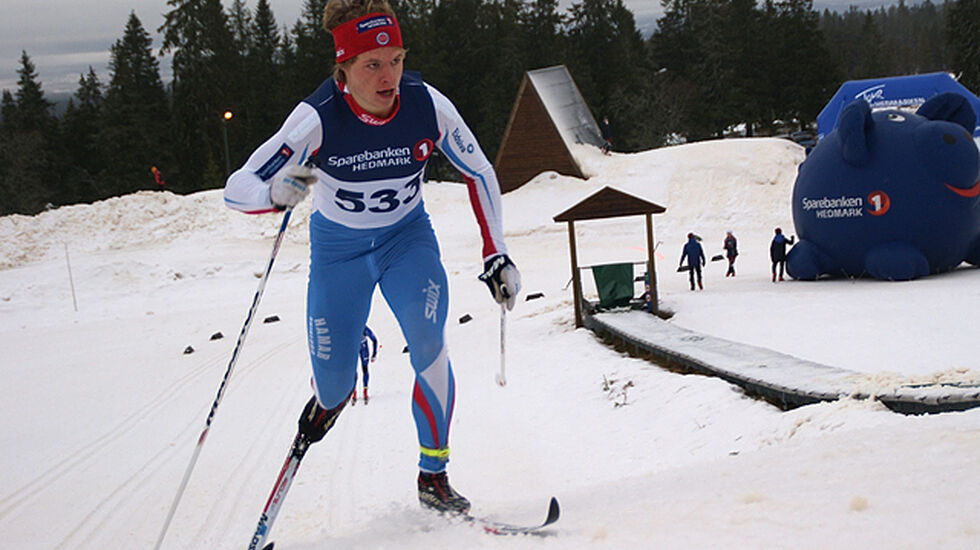 Kristian Græsli inn til beste tid av seniorene i prologen. (Foto: Stein Arne Negård)