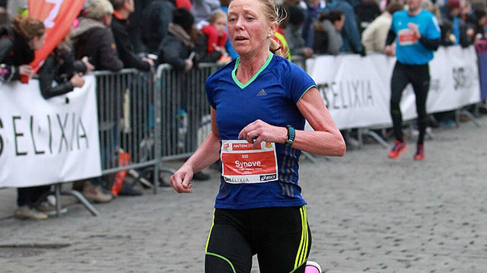 Synøve Brox under Sentrumsløpet i 2015. Foto: Kjell Vigestad