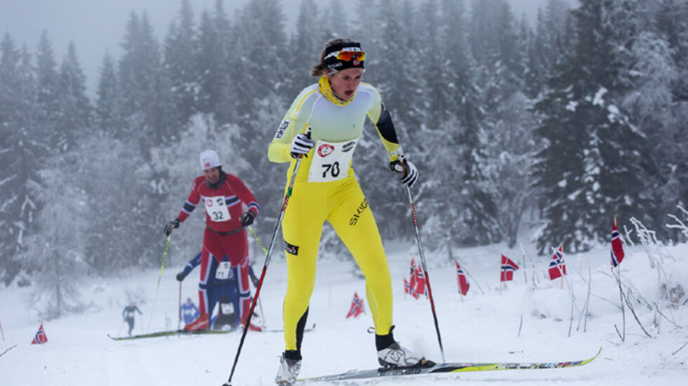 Maren Thomasgaard, Team Skigo var raskest av kvinnene i det fjerde OBIK-rennet  På bildet fra lørdagens  Trysil-Knut Renn, hvor hun ble nr.2  (Foto: Øivind Larsen)