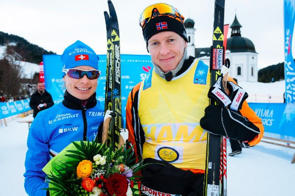 Petter Eliassen, Team Leaseplan Go og Seraina Boner, Team Exspirit vant. Foto: Arrangør