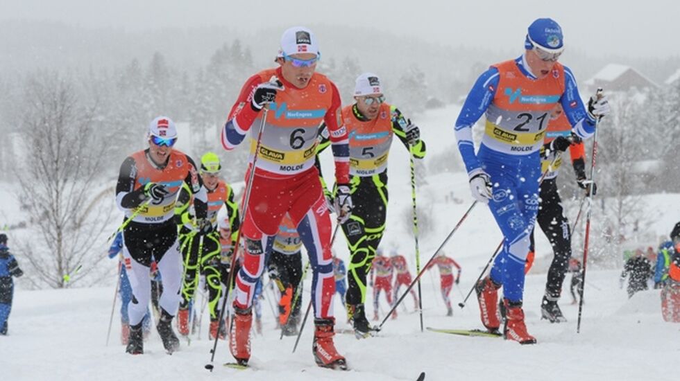 Tromsø IL arrangerte NM på ski for bare to uker siden - der dette bildet er fra. NM foregikk fra Kvaløysletta mens lørdagens renn gikk fra Tromsø skistadion på Tromsøya (foto: Arne Brunes).