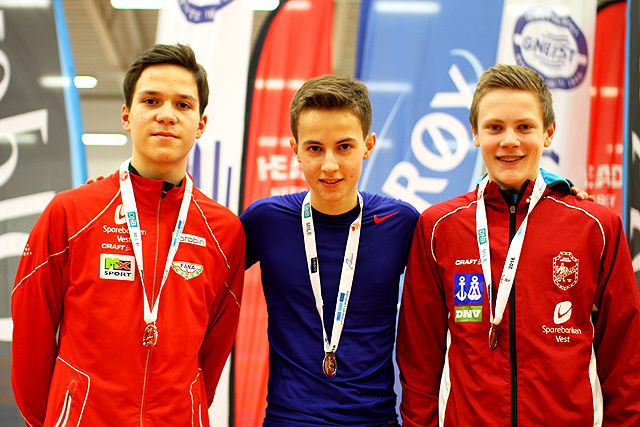 Premiepallen G14 på 600 m: Svein Oscar Skilleås, Herman Ellingsen og Sebastian Wichstrøm Rolland.