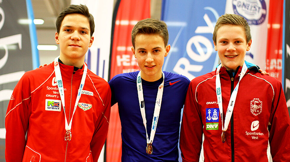 Premiepallen G14 på 600 m: Svein Oscar Skilleås, Herman Ellingsen og Sebastian Wichstrøm Rolland.