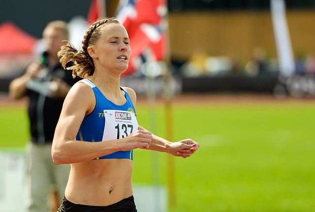 Hedda Hynne løp på 2.03,96, og det holdt ikke til finaleplass. (Arkivfoto: Erling Pande Braathen)