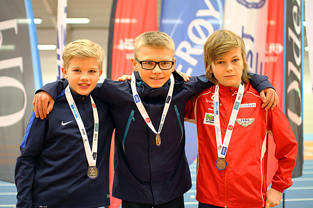 Premiepallen i G12: fra venstre: Eivind Hosøy Nordås, Jonas Snemyr Langesæter og Brage Bell Lysaker