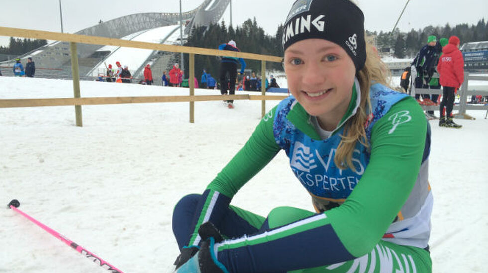 Ingrid Hermine Fürst gikk på  Hovseter Ungdomsskoles lag som seiret i klassen ungdomsskole jenter. Foto: Jon Per Nygaard