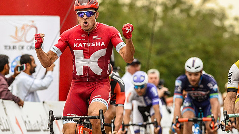 Fjerde seier på åtte dager: Alexander Kristoff vant torsdagens etappe i Tour of Oman. (Foto: ©Muscat Municipality/Paumer/Kåre Dehlie Thorstad) 