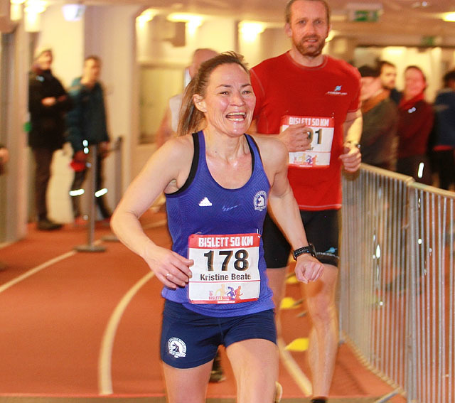 Kristine Beate Walhovd vant Bislett 50 km på fire minutter raskere tid enn da hun ble nr. 2 for to år siden. Foto: Kjell Vigestad