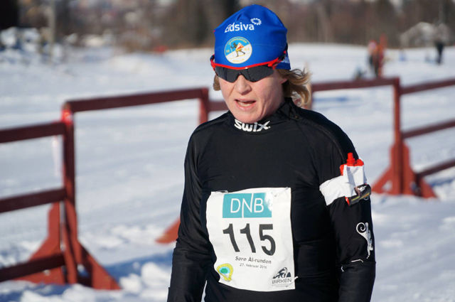 Årets klassisk-vinner Hege Skari da hun tok sin forrige seier i Søre Ål-runden på Flugsrudjordet i 2016. (Foto: Bjørn Sakseberg)