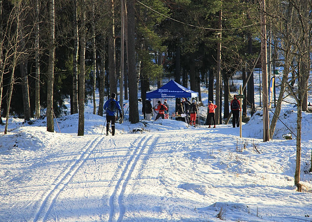 Etter å ha gått 100 km på ski var det nok en glede for alle deltakerne å komme til mål. (Foto: Lasse Wilhelmsen)