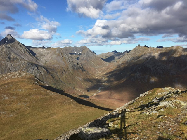 Fra løypas høgeste punkt (Sandhornet 909 moh)