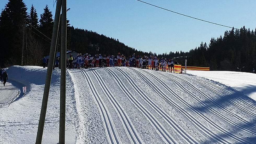Været og alt er klart før starten på den lengste løypa i Mylla Rundt lørdag. (Arrangørfoto) 