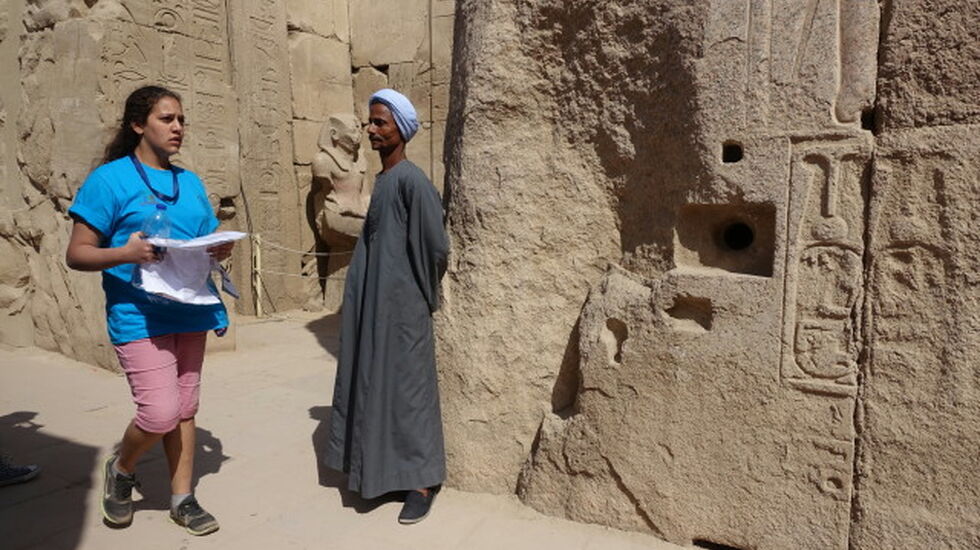 Gammelt og nytt møtes i Karnak (foto:Marita Hernandez).