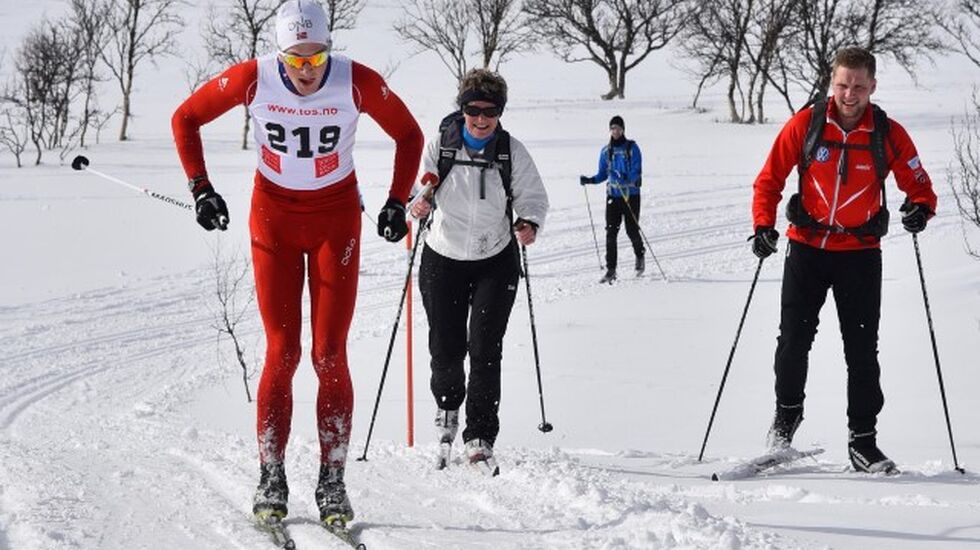 Håvard Kne Galåen i intens pigging rett før det høyeste punktet i Narkuten tirsdag. (Foto: Pål Ove Lilleberg)