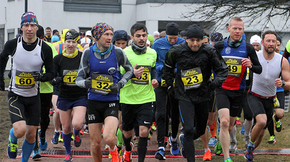 Starten for Drammen Påskemaraton. Foto: Espen Ringom