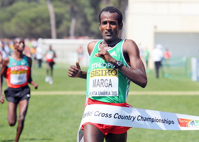 Etiopiske Imame Merga ble verdensmester i terrengløp i 2012. (Foto: Mark Shearman)