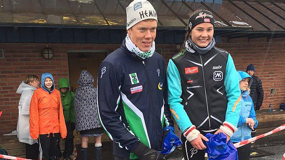 Årets vinnere aV Råskinnet Bjørn André Aaslund, Heming og Tina Knutsmoen, Nesodden IF Foto: Arrangøren