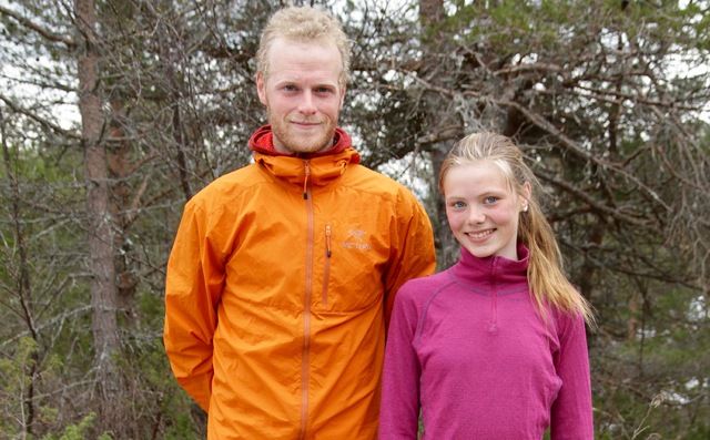 Per Strøm og Kristine Hjelbakk Hole vant i dag motbakkeløpet opp mot Emblemsfjellet
