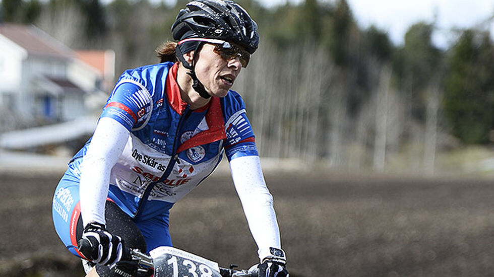 Nina U. Haugen, Sarpsborg SK vant kvinneklassen i det 34 km lange Bergrittet. (Foto: Bjørn Johannessen)