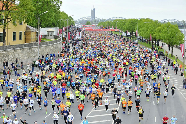 Riga Marathon er blitt et stort arrangement, selv om antallet som løp maraton ikke var større enn 1494. (Foto: arrangøren)