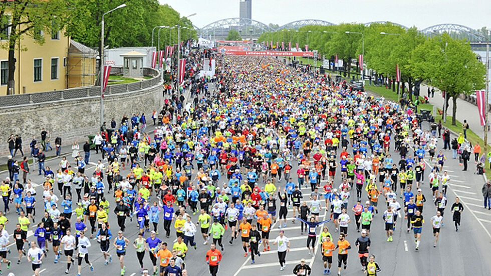 Riga Marathon er blitt et stort arrangement, selv om antallet som løp maraton ikke var større enn 1494. (Foto: arrangøren)