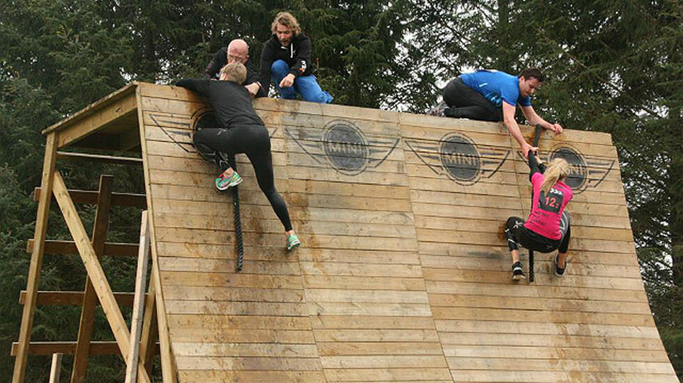 Rampen! Tøff og hard. Her er det godt med en hjelpende hånd! (Foto: arrangør)