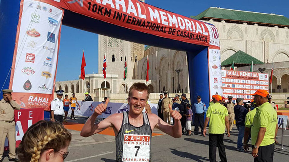 Sondre har grunn til å glise etter løpet i Casablanca. Foto: Martin Kjäll-Ohlsson