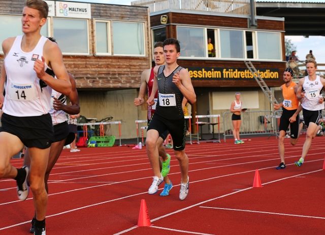 En av mange som satte ny pers på Jessheim friidrettsstadion var Jakob Ingebrigtsen (foto: Bjørn Hytjanstorp)