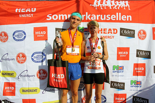 Jens Larsen Åstveit og Pernille Thomassen vant 5 km 6.juni