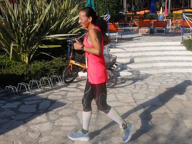 Titina løper her det 5. maratonløpet, altså på dag 3 (foto: Pasquale Brandi)