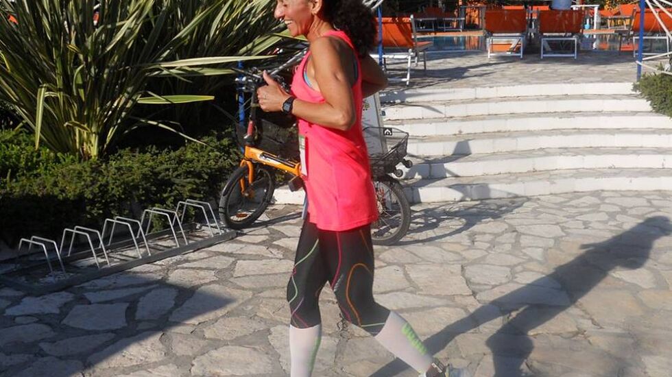 Titina løper her det 5. maratonløpet, altså på dag 3 (foto: Pasquale Brandi)
