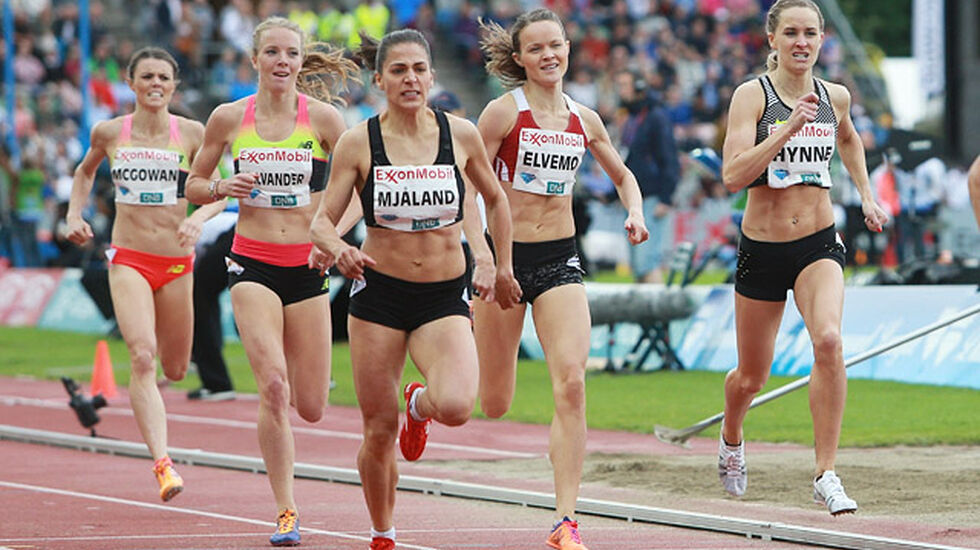 Akkurat som under Bislett Games, der dette bildet er tatt, løp den norske 800 m-trioen meget bra under tøffe forhold i Stockholm. (Foto: Kjell Vigestad)